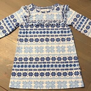 Crewcuts Blue and White Floral Kids Dress